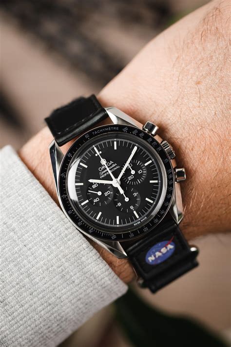 omega watch black velcro strap